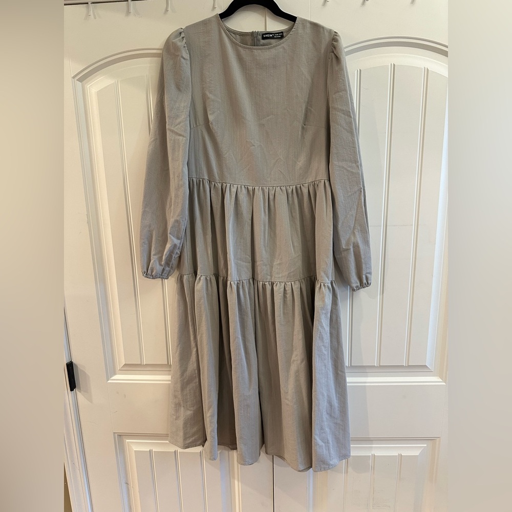 SHEIN Gray Midi Dress